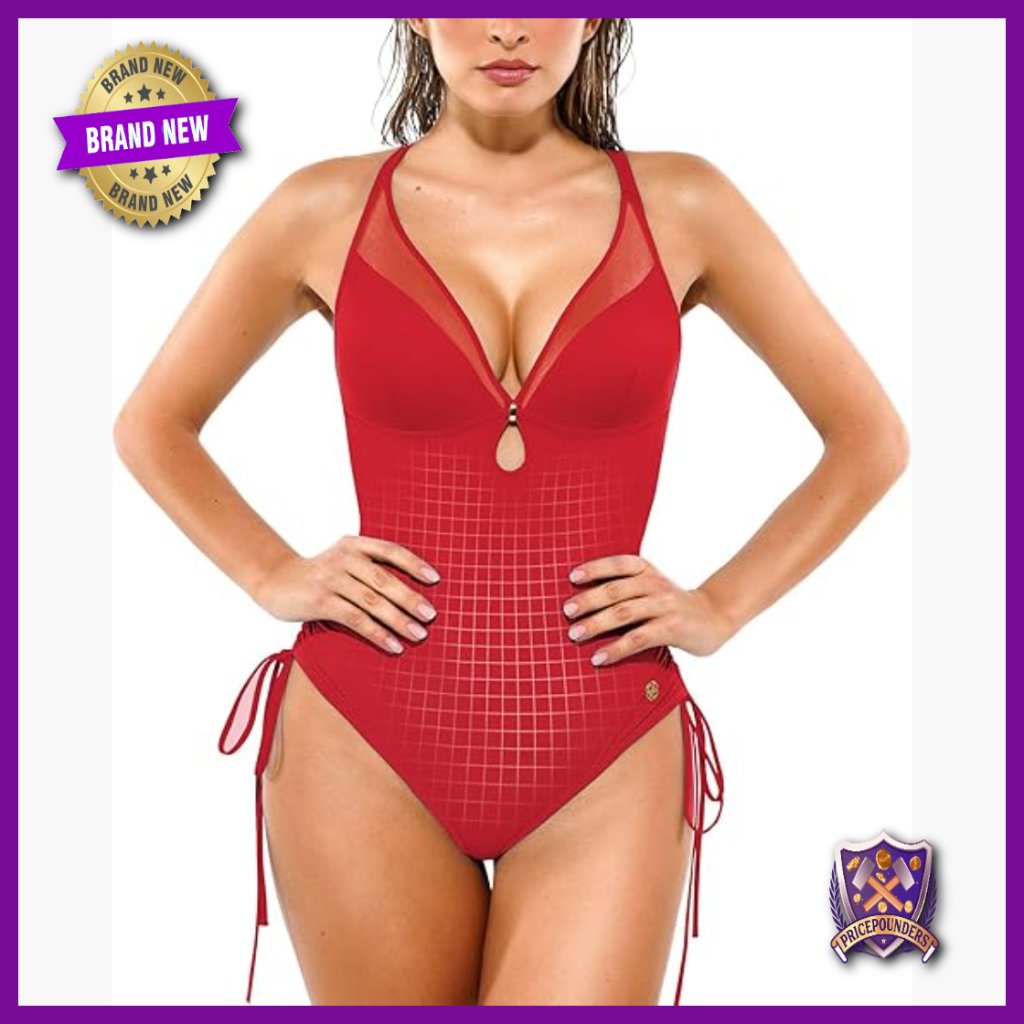 Tummy Control One Piece Swimsuit Shapewear Adjustable Straps X-Large